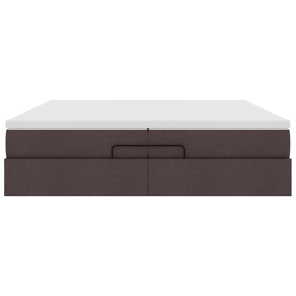 Struttura Letto Pouf con Materassi 200x200 cm in Tessuto | homemem39