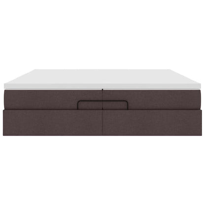Struttura Letto Pouf con Materassi 200x200 cm in Tessuto | homemem39