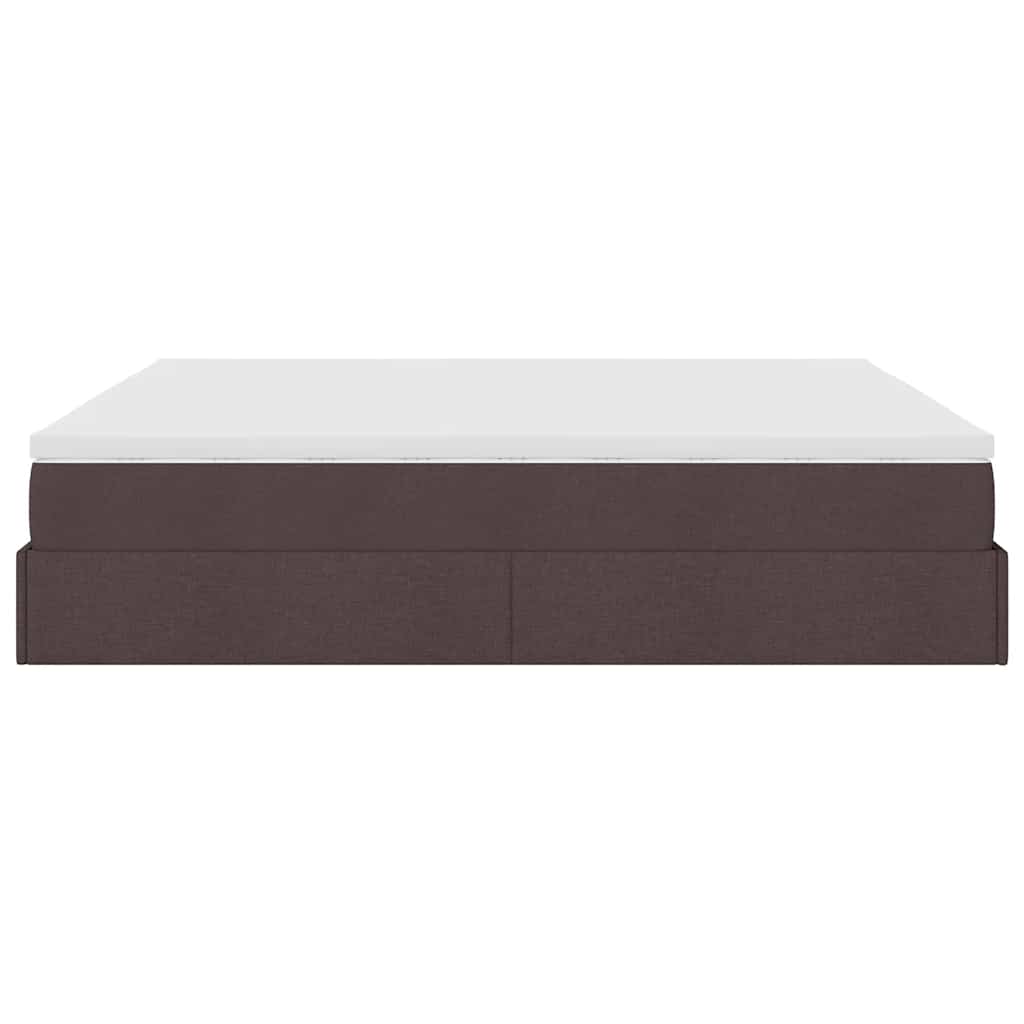 Struttura Letto Pouf con Materassi 200x200 cm in Tessuto | homemem39