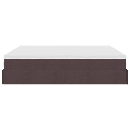 Struttura Letto Pouf con Materassi 200x200 cm in Tessuto | homemem39