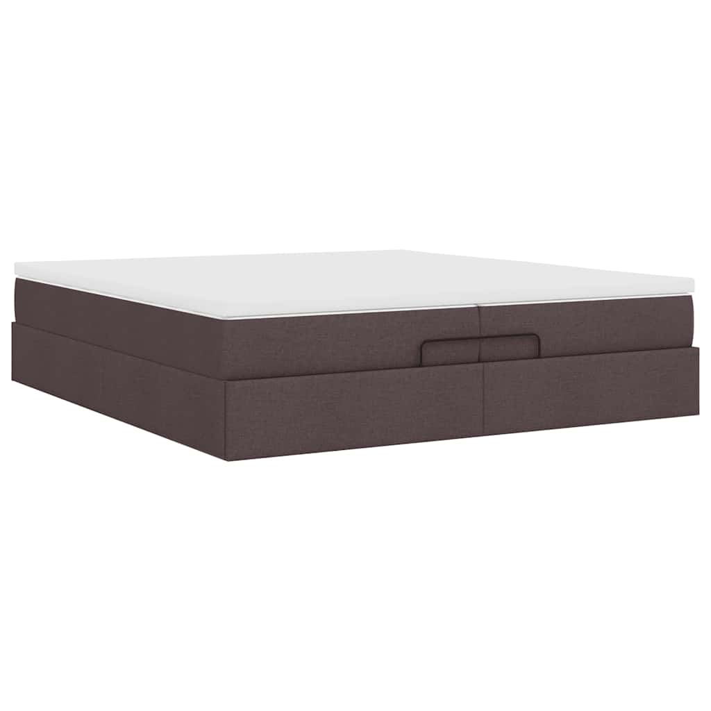 Struttura Letto Pouf con Materassi 200x200 cm in Tessuto | homemem39