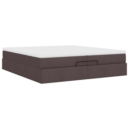 Struttura Letto Pouf con Materassi 200x200 cm in Tessuto | homemem39