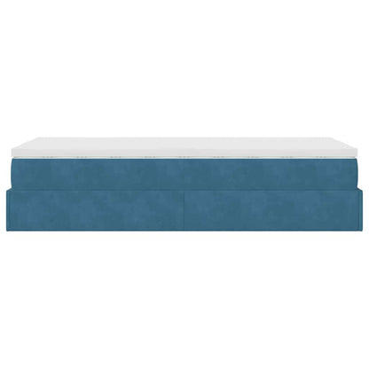 Struttura Letto Pouf con Materasso 80x200 cm Velluto