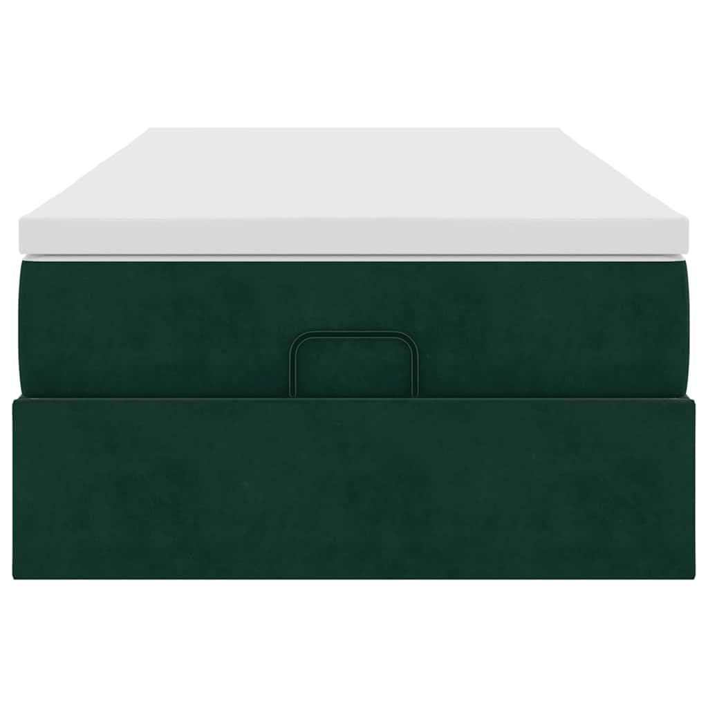 Struttura Letto Pouf con Materasso 90x190 cm in Velluto