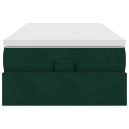 Struttura Letto Pouf con Materasso 90x190 cm in Velluto