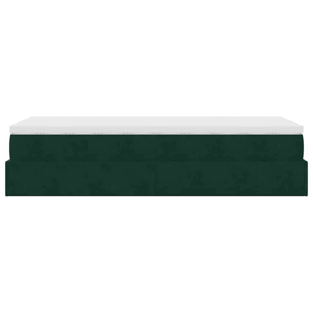Struttura Letto Pouf con Materasso 90x190 cm in Velluto