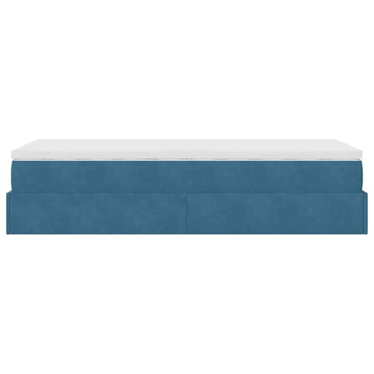 Struttura Letto Pouf con Materasso 90x190 cm in Velluto