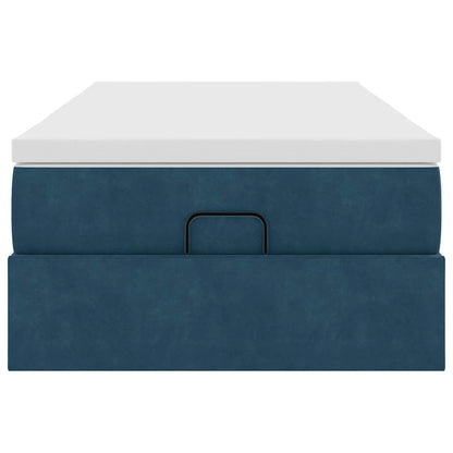 Struttura Letto Pouf con Materasso 90x190 cm in Velluto