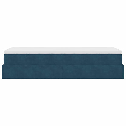 Struttura Letto Pouf con Materasso 90x190 cm in Velluto