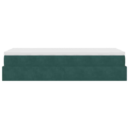 Struttura Letto Pouf con Materasso 90x200 cm in Velluto