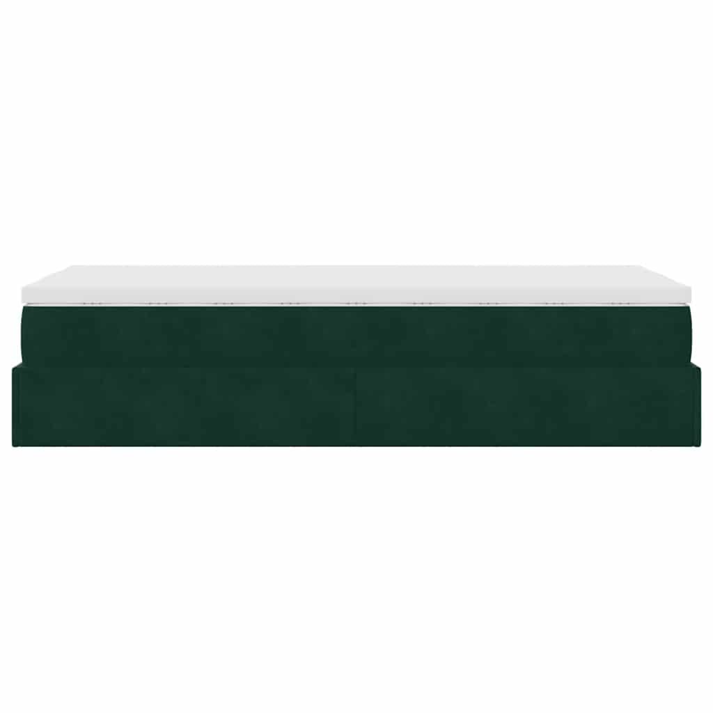 Struttura Letto Pouf con Materasso 90x200 cm in Velluto