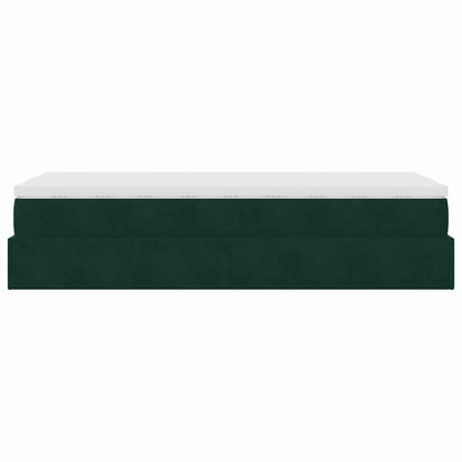 Struttura Letto Pouf con Materasso 90x200 cm in Velluto