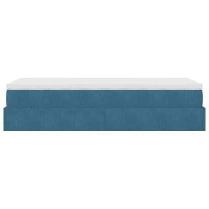 Struttura Letto Pouf con Materasso 90x200 cm in Velluto