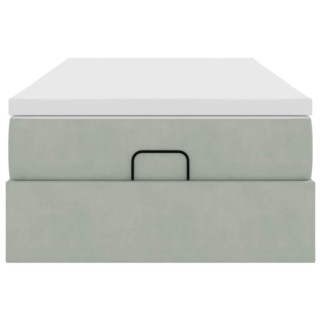 Struttura Letto Pouf con Materasso 100x200 cm Velluto