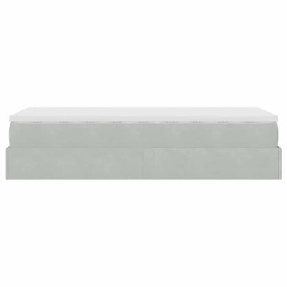 Struttura Letto Pouf con Materasso 100x200 cm Velluto