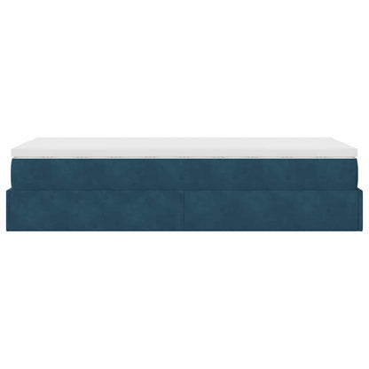 Struttura Letto Pouf con Materasso 100x200 cm Velluto