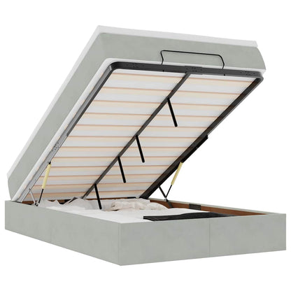 Struttura Letto Pouf con Materasso 120x200 cm Velluto - homemem39