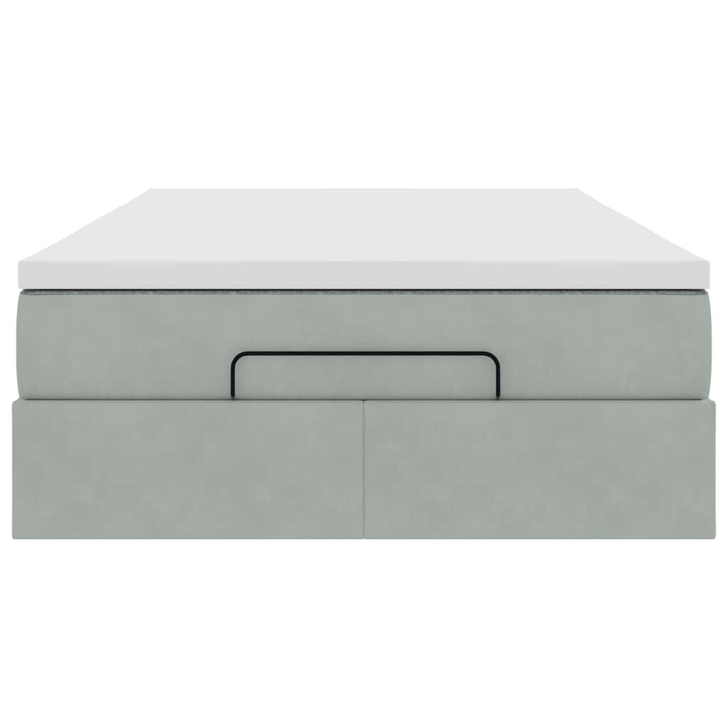 Struttura Letto Pouf con Materasso 120x200 cm Velluto - homemem39