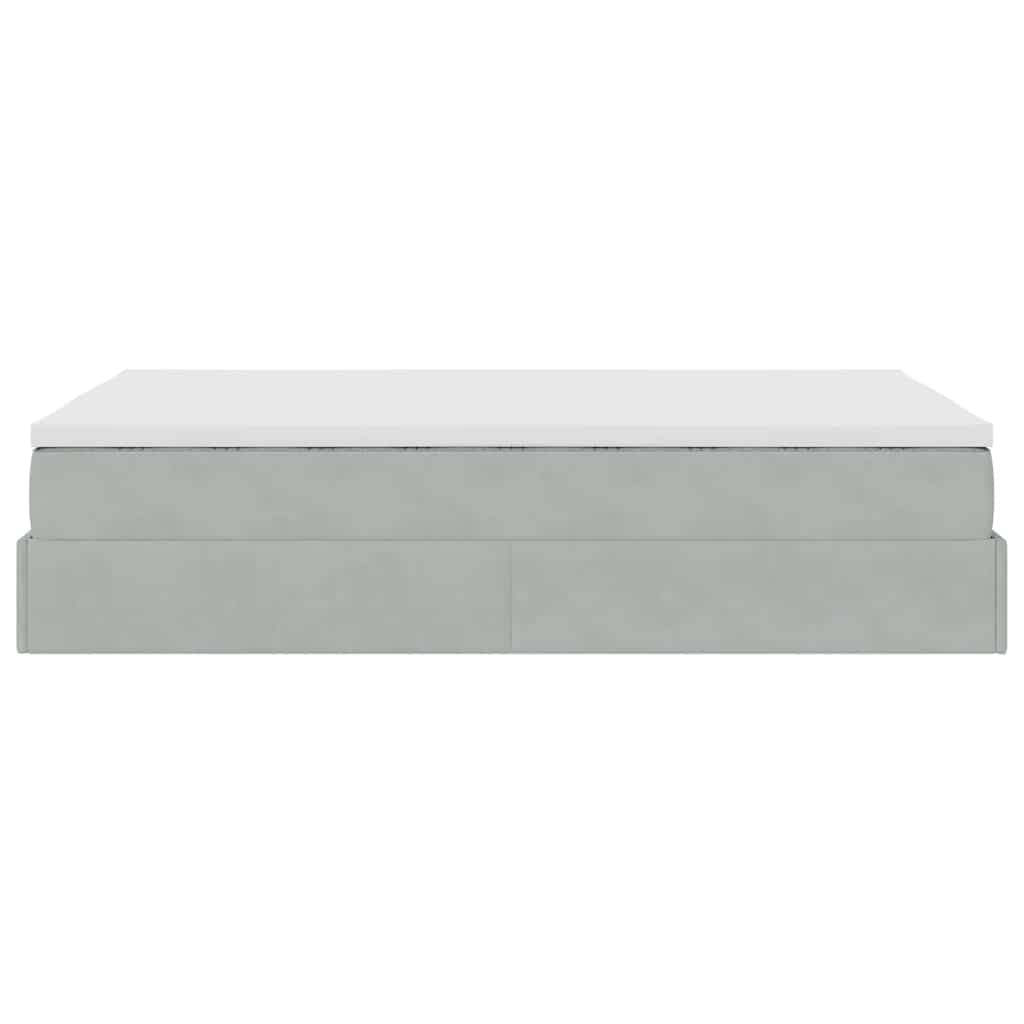 Struttura Letto Pouf con Materasso 120x200 cm Velluto - homemem39