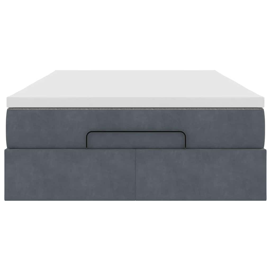 Struttura Letto Pouf con Materasso 120x200 cm Velluto - homemem39