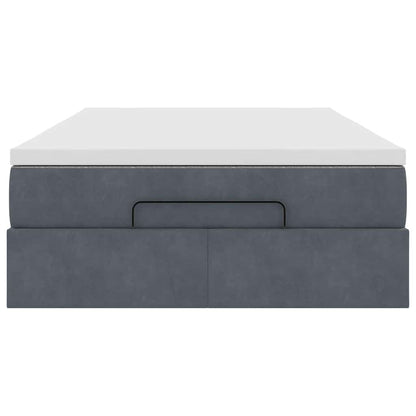 Struttura Letto Pouf con Materasso 120x200 cm Velluto - homemem39