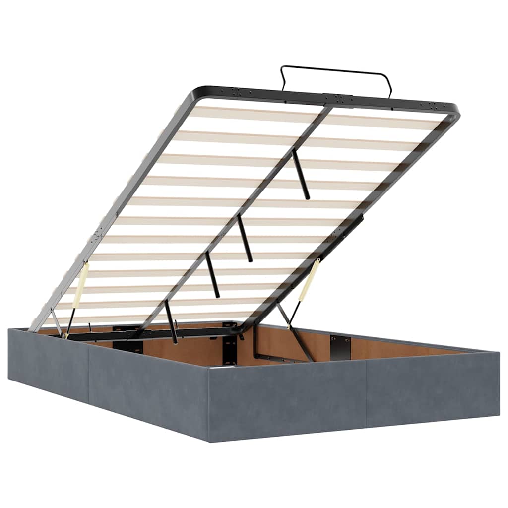 Struttura Letto Pouf con Materasso 120x200 cm Velluto - homemem39