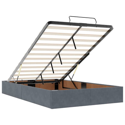 Struttura Letto Pouf con Materasso 120x200 cm Velluto - homemem39