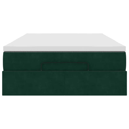Struttura Letto Pouf con Materasso 120x200 cm Velluto
