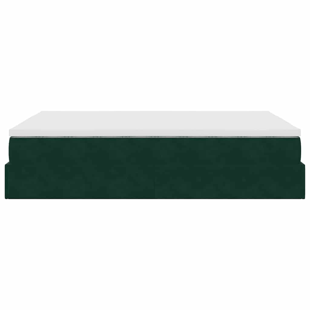 Struttura Letto Pouf con Materasso 140x190 cm in Velluto | homemem39
