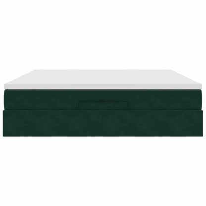 Struttura Letto Pouf con Materasso 160x200 cm in Velluto