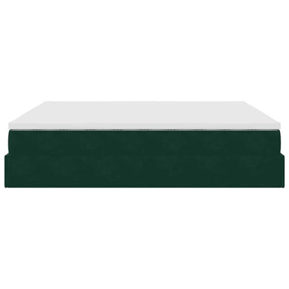 Struttura Letto Pouf con Materasso 160x200 cm in Velluto