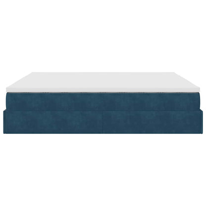 Struttura Letto Pouf con Materasso 160x200 cm in Velluto | homemem39