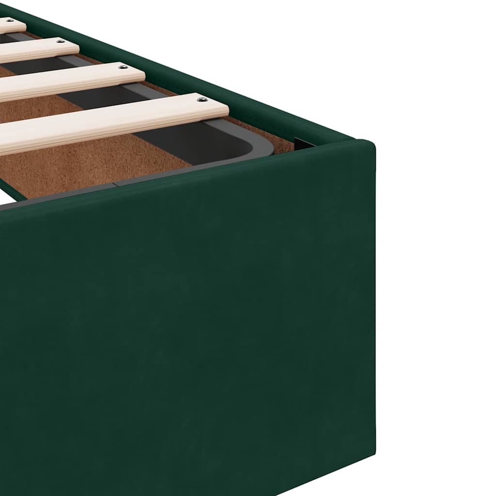 Struttura Letto Pouf con Materasso 180x200 cm in Velluto