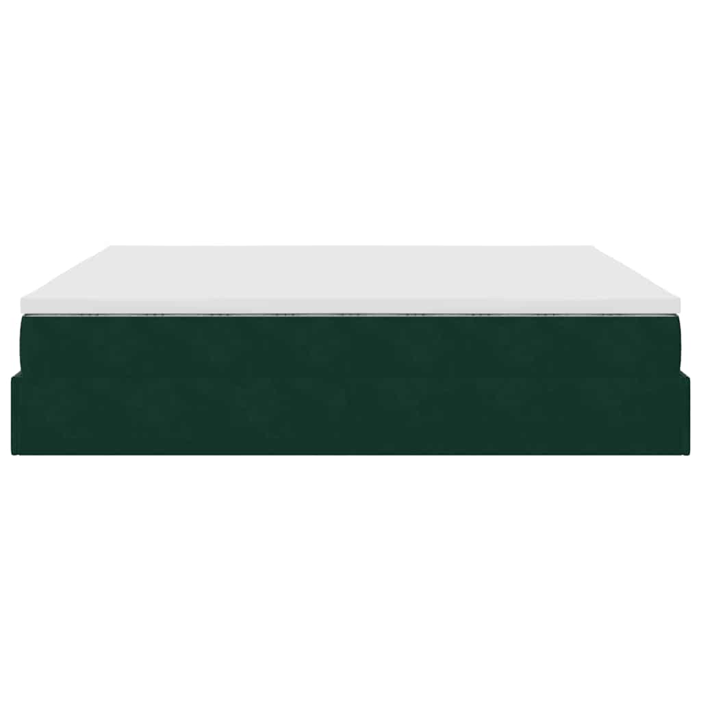 Struttura Letto Pouf con Materasso 180x200 cm in Velluto