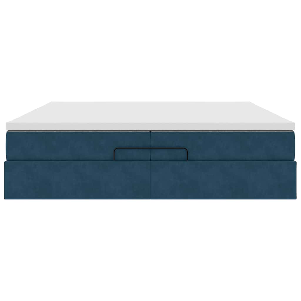 Struttura Letto Pouf con Materassi 200x200 cm Velluto | homemem39