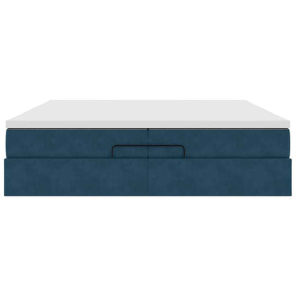 Struttura Letto Pouf con Materassi 200x200 cm Velluto | homemem39