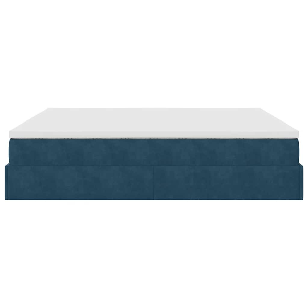 Struttura Letto Pouf con Materassi 200x200 cm Velluto | homemem39