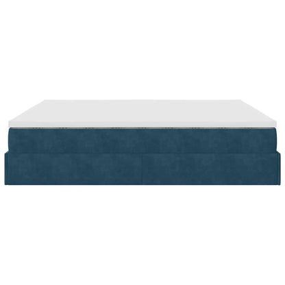 Struttura Letto Pouf con Materassi 200x200 cm Velluto | homemem39