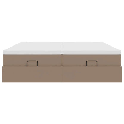 Struttura Letto Pouf con Materassi 180x200 cm Similpelle