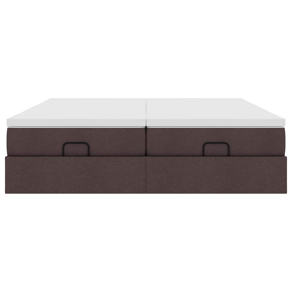 Struttura Letto Pouf con Materassi 200x200 cm in Tessuto