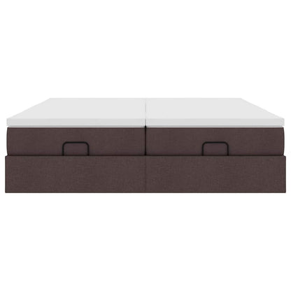 Struttura Letto Pouf con Materassi 200x200 cm in Tessuto