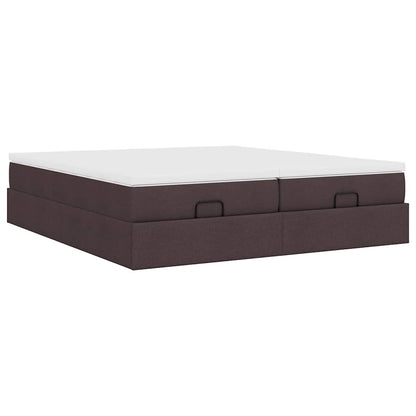Struttura Letto Pouf con Materassi 200x200 cm in Tessuto