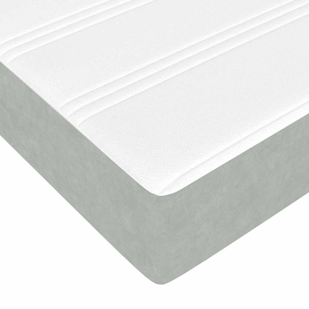 Struttura Letto Pouf con Materassi 160x200 cm in Velluto