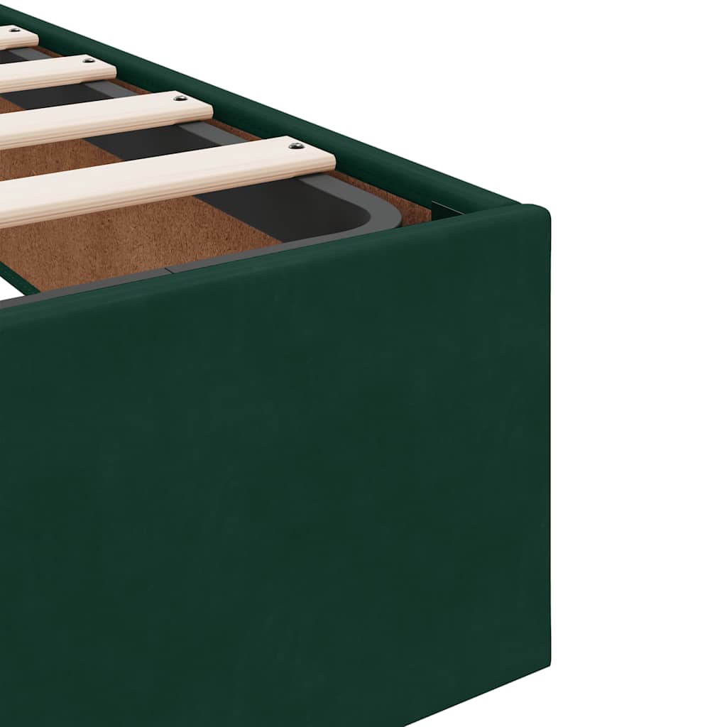 Struttura Letto Pouf con Materassi 160x200 cm Velluto