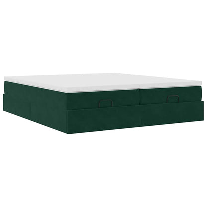 Struttura Letto Pouf con Materassi 160x200 cm Velluto