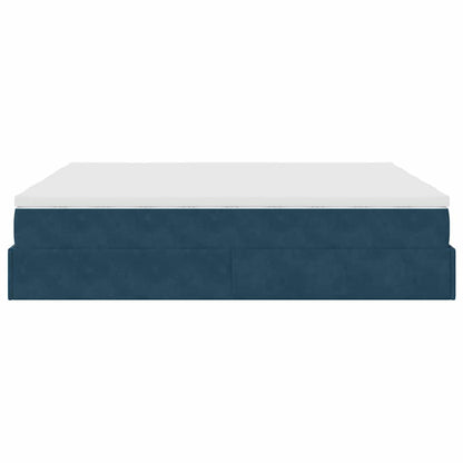 Struttura Letto Pouf con Materassi 160x200 cm Velluto