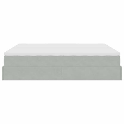 Struttura Letto Pouf con Materassi 180x200 cm Velluto