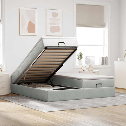 Struttura Letto Pouf con Materassi 180x200 cm Velluto