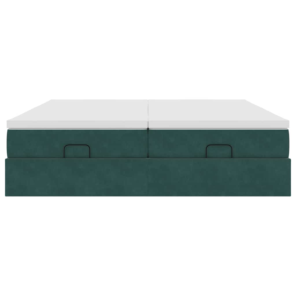 Struttura Letto Pouf con Materassi 180x200 cm Velluto