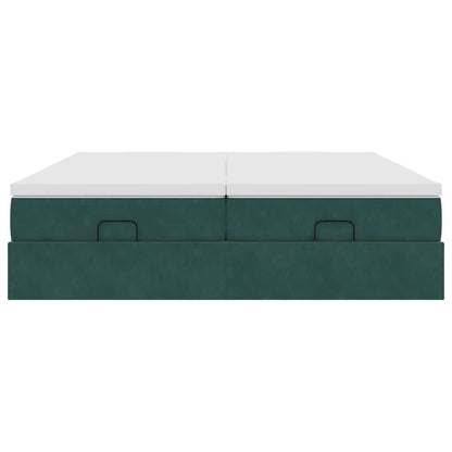 Struttura Letto Pouf con Materassi 180x200 cm Velluto